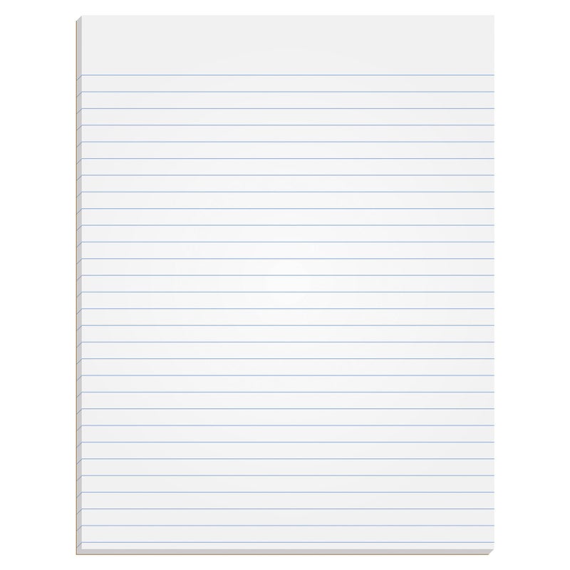 توبس دفاتر الكتابة القانونية TOPS، ذات غطاء لاصق، مقاس 8-1/2 بوصة × 11 بوصة، مسطرة ضيقة، 50 ورقة، عبوة من 12 دفترًا (7529) - Image 1